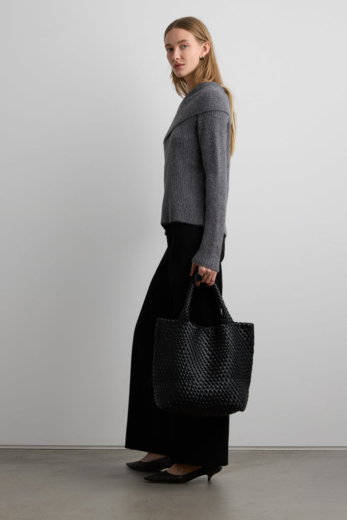 Woven Vegan Leather Tote Bag | OAK + FORT