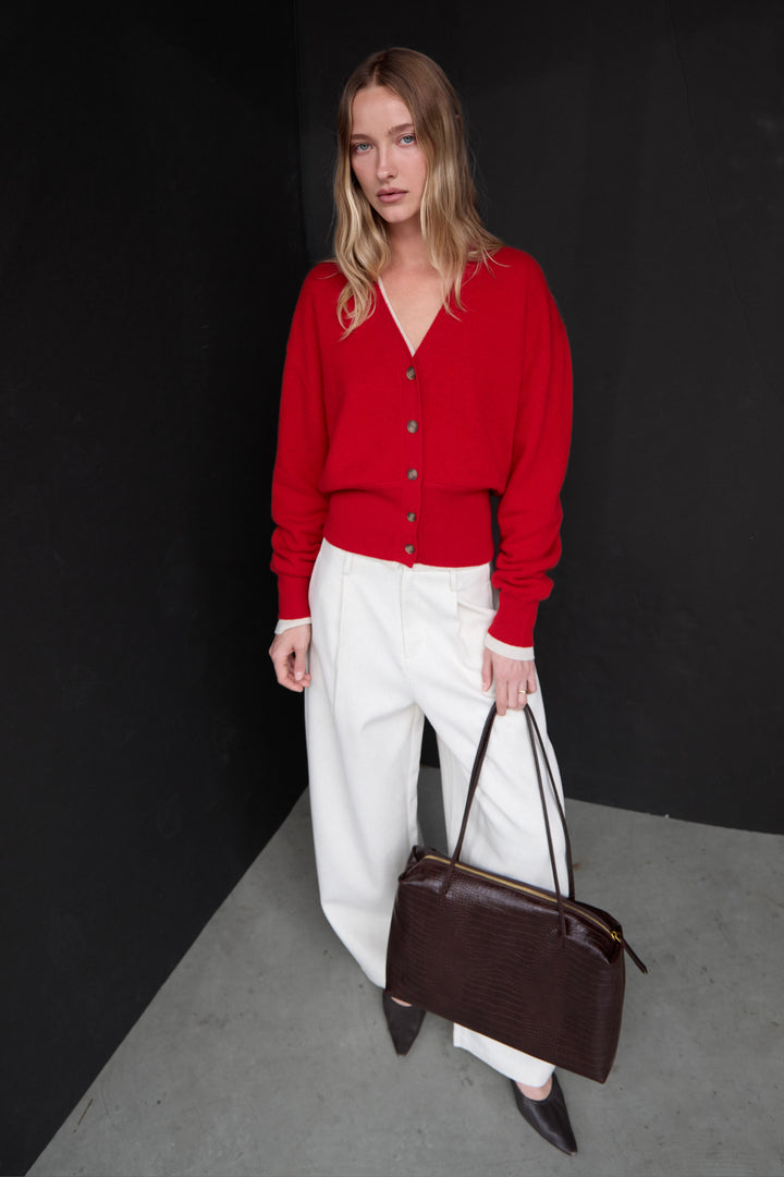 CROC INSPIRED SHOULDER BAG in Brown — alternate angle