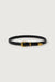 Mila western leather belt in black antique gold — main image