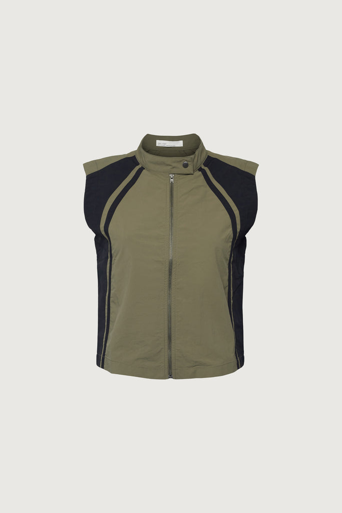 Sleeveless Nylon Racer Vest | OAK + FORT