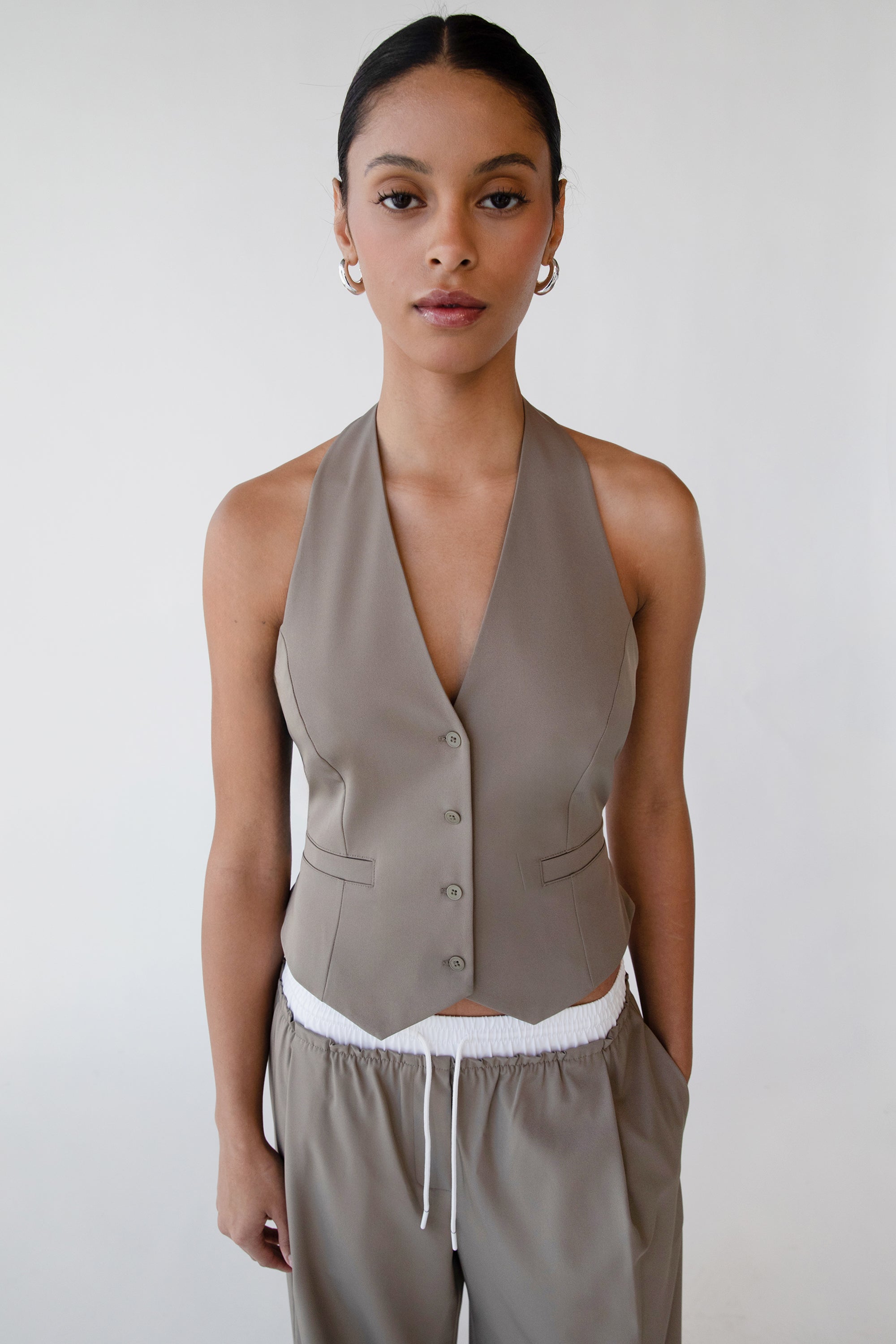 Halter Suiting Vest | OAK + FORT