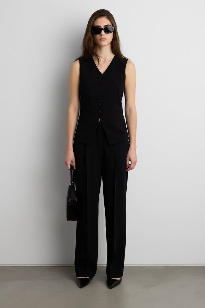FORT ベスト Button Front Suiting Vest | OAK + FORT