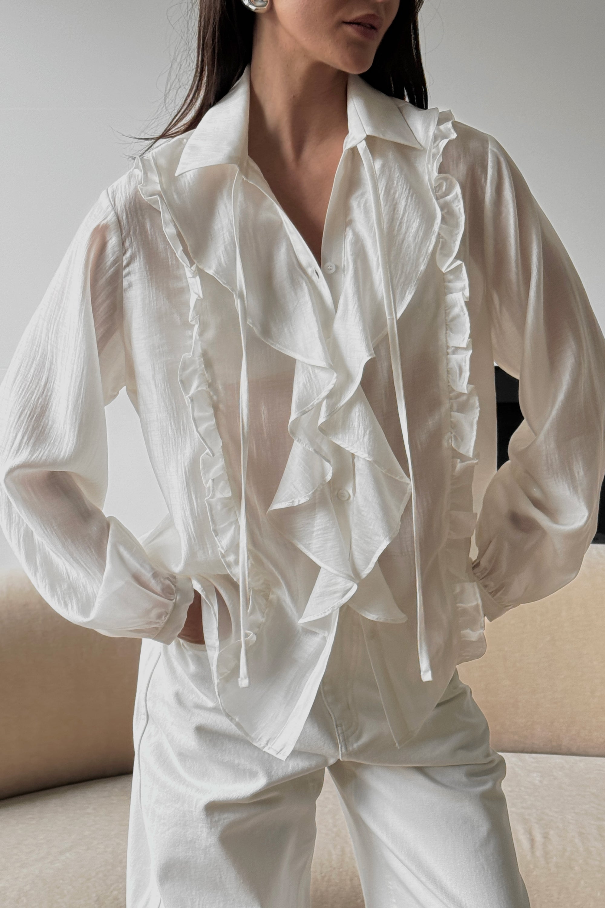 Ruffle Tie Blouse | OAK + FORT