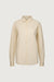 Linen blend button up shirt in linen — main image