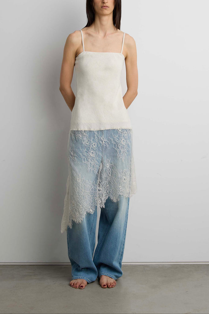 Lace Panelled Asymmetrical Camisole | OAK + FORT