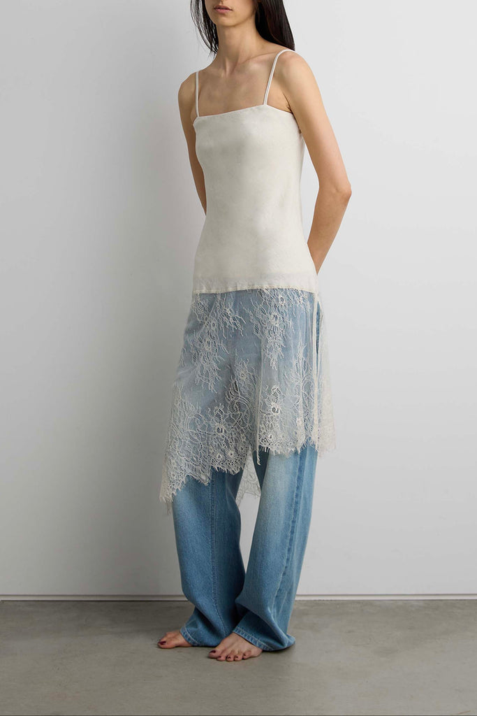 Lace Panelled Asymmetrical Camisole | OAK + FORT