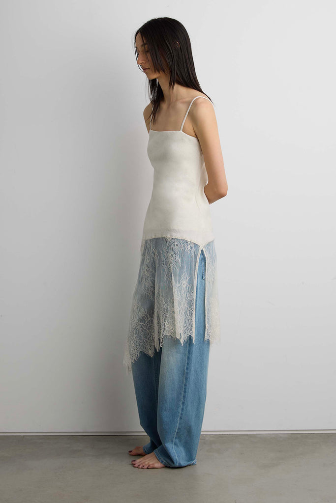 Lace Panelled Asymmetrical Camisole | OAK + FORT