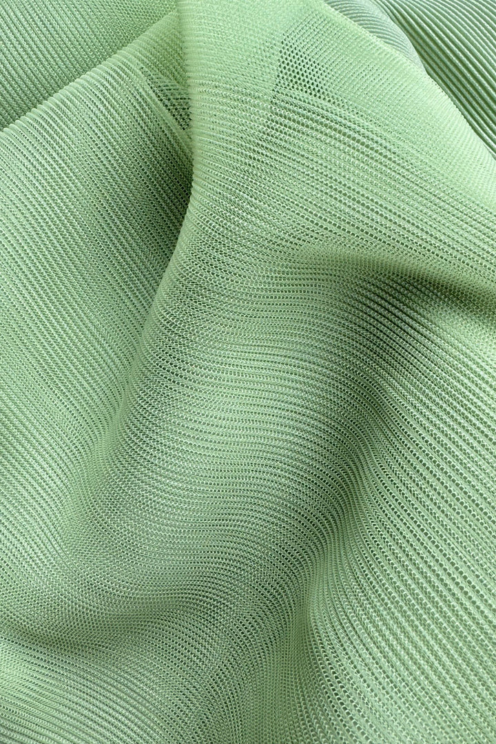 OVERSIZED PLISSE TOP in Mint — alternate angle