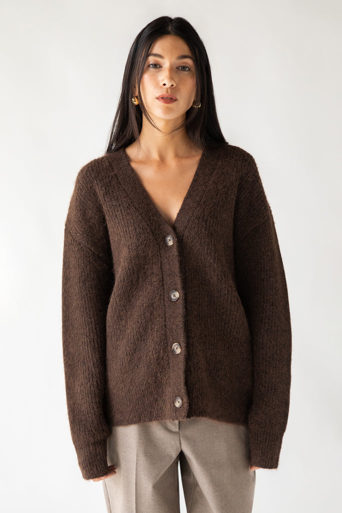 Oversized Button Front Cardigan | OAK + FORT