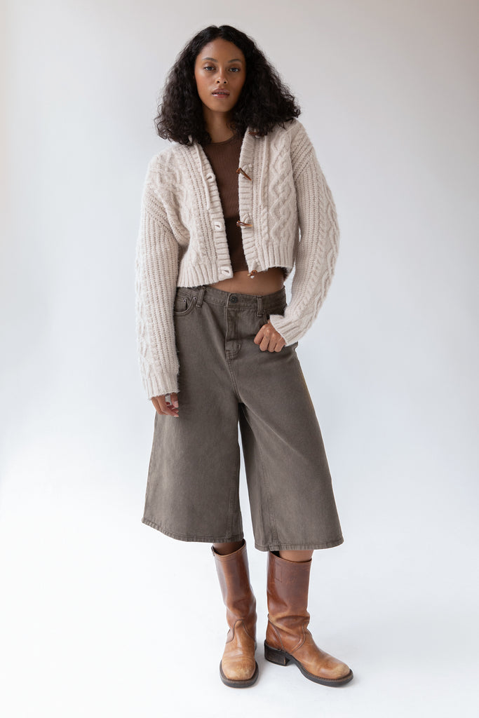 トップス EAPHI CABLE KNIT CARDIGAN Eaphi CABLE KNIT CARDIGAN