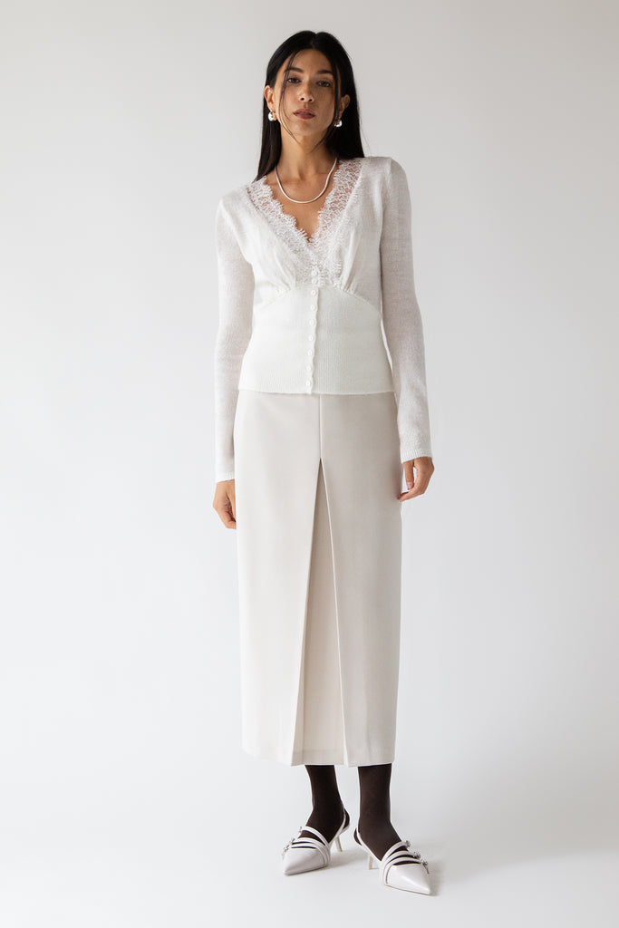 Cream lace cardigan shop