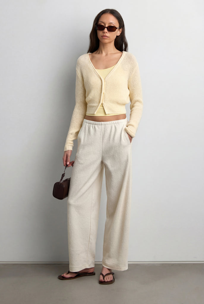 Cropped Lightweight Button Front Cardigan | OAK + FORT