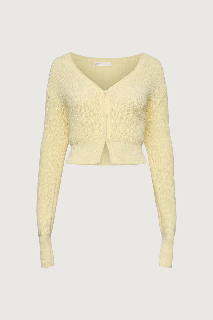 Cropped Lightweight Button Front Cardigan | OAK + FORT