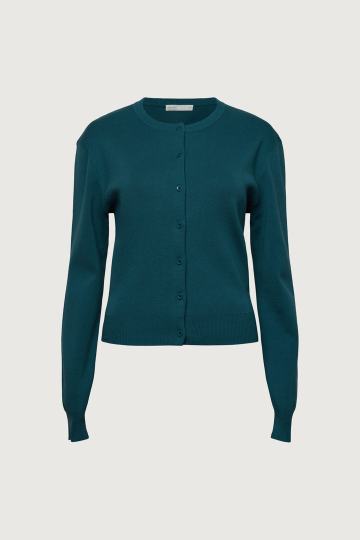 BUTTON UP CARDIGAN in Tea — alternate angle