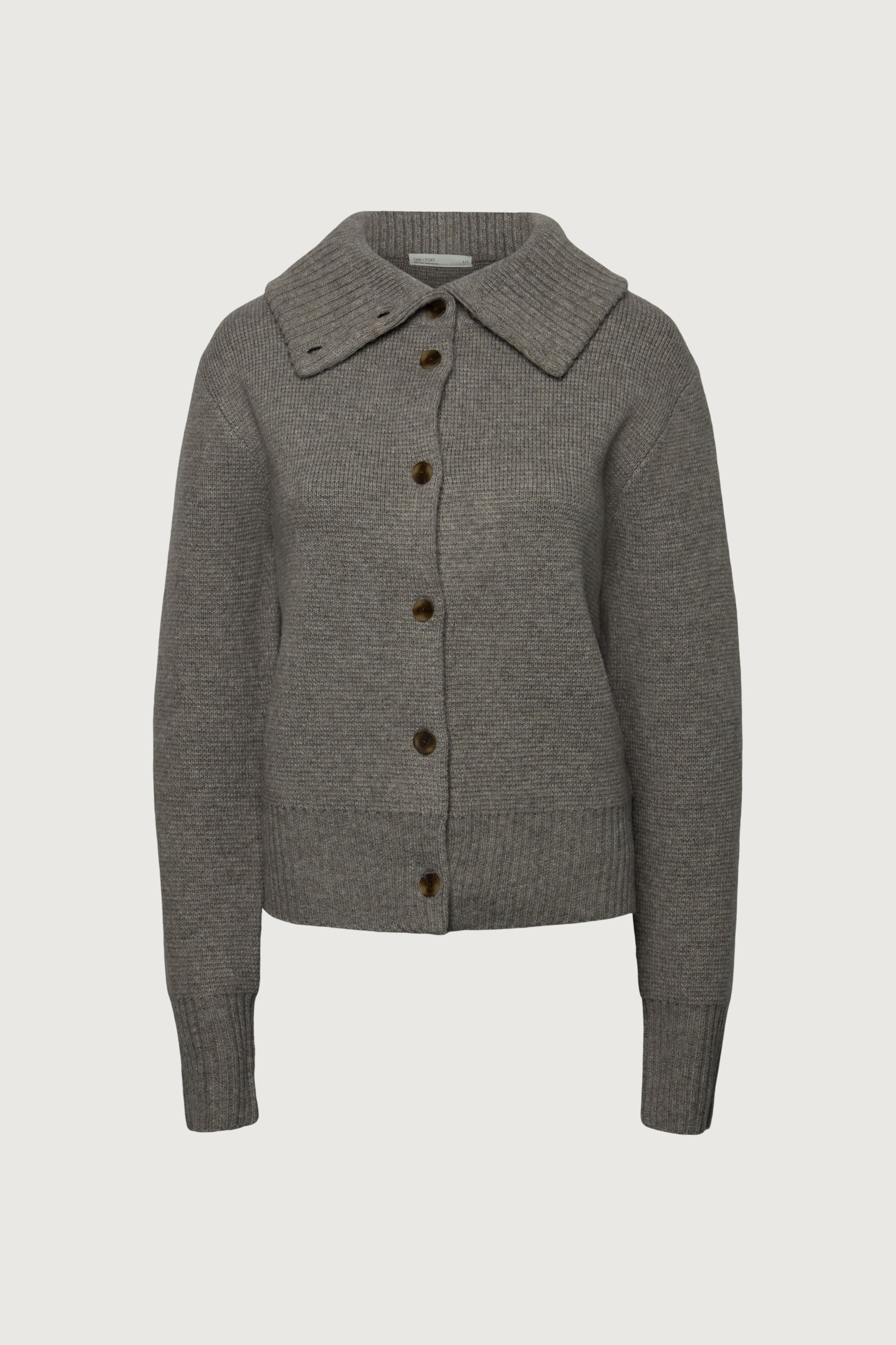 High Collar Button Front Cardigan | OAK + FORT