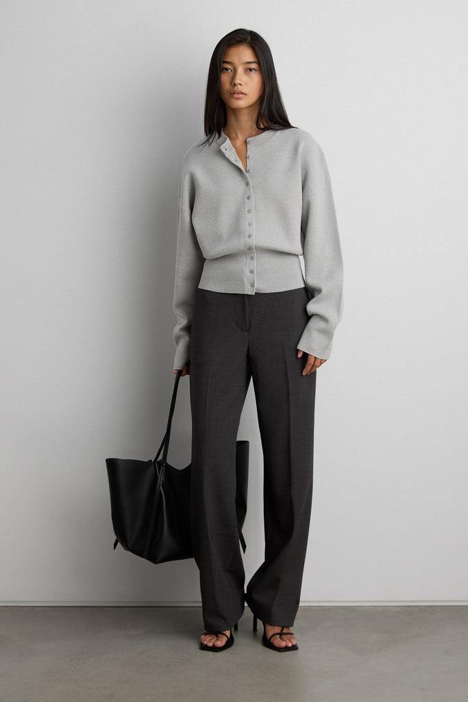 Cinched Waist Button Front Cardigan | OAK + FORT