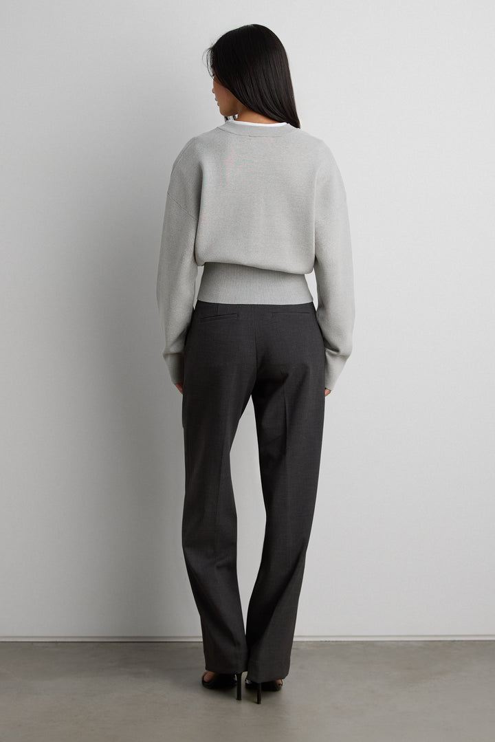 CINCHED WAIST BUTTON FRONT CARDIGAN