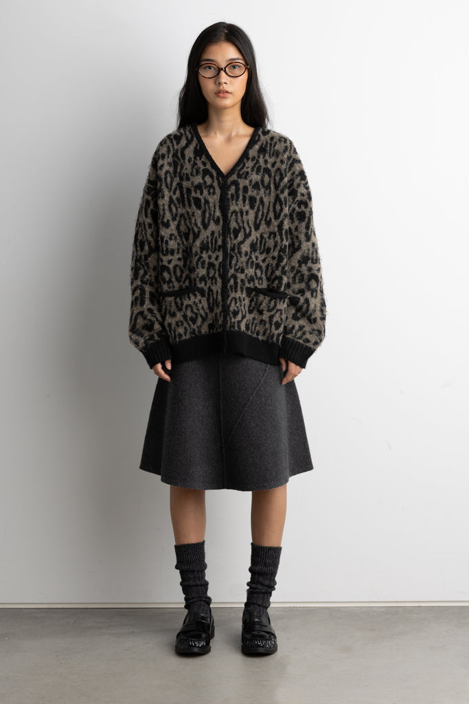 トップス 22AW ttt_msw leopard cardigan トップス TTT_MSW 21AW leopard cardigan Won't Stop Leopard Print