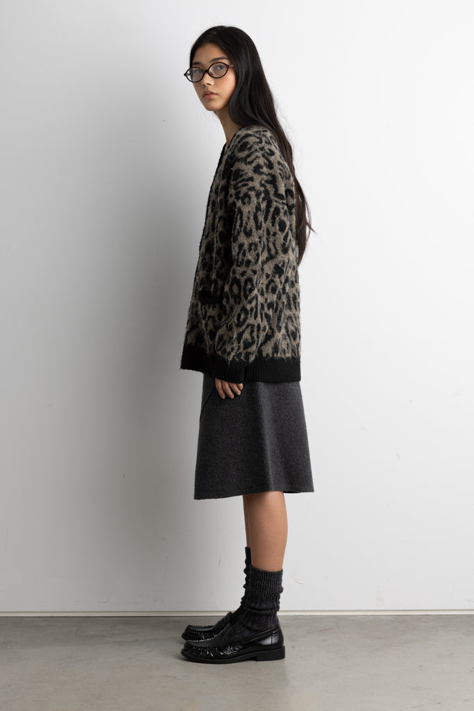 Brushed Leopard Cardigan | OAK + FORT