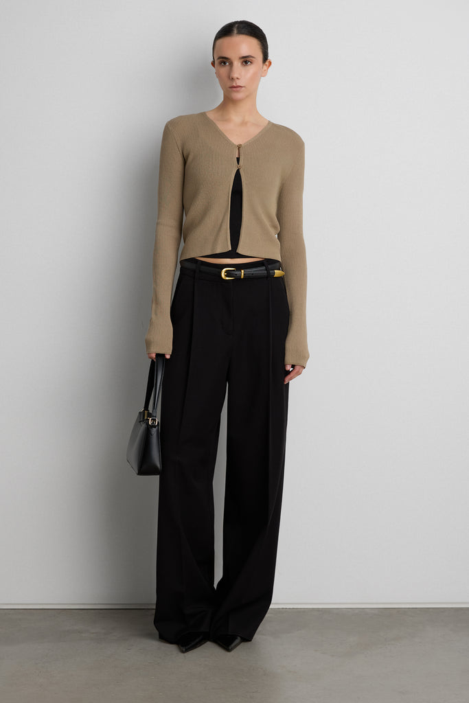 Cropped Long Sleeve Cardigan | OAK + FORT