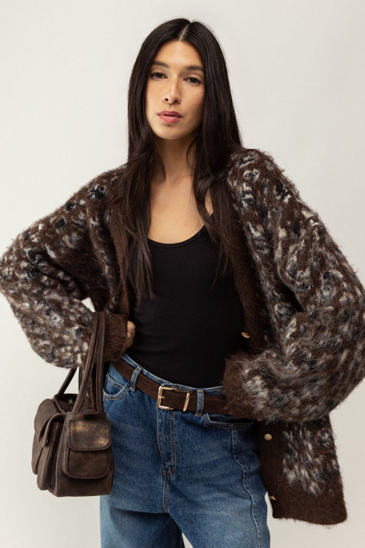 LEOPARD PRINT CARDIGAN