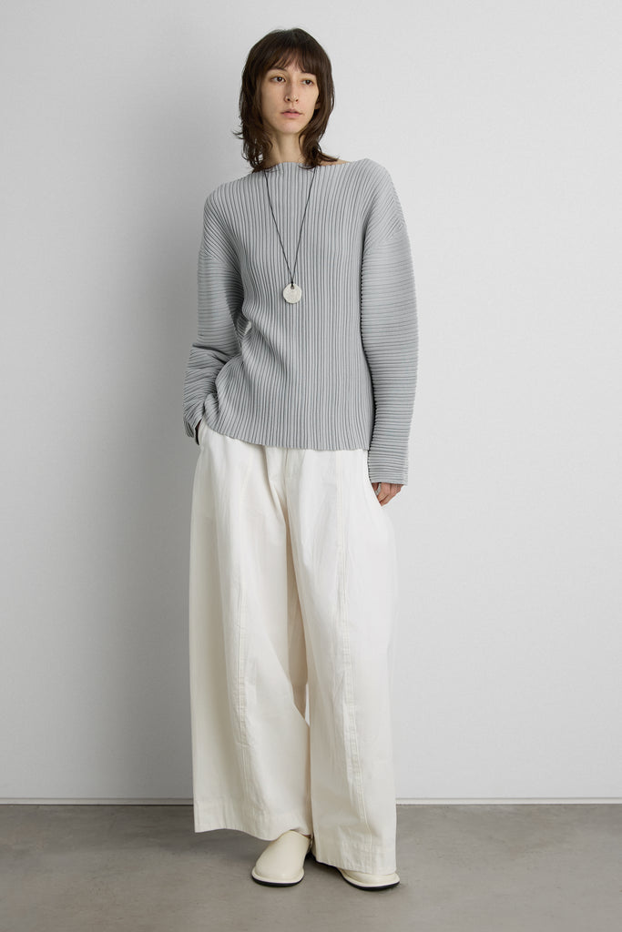 Ottoman Ribbed Knit Button Front Top | OAK + FORT