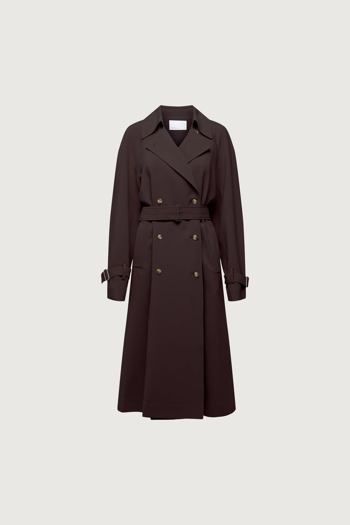 OVERSIZED TRENCH COAT in Coffee Bean — alternate angle