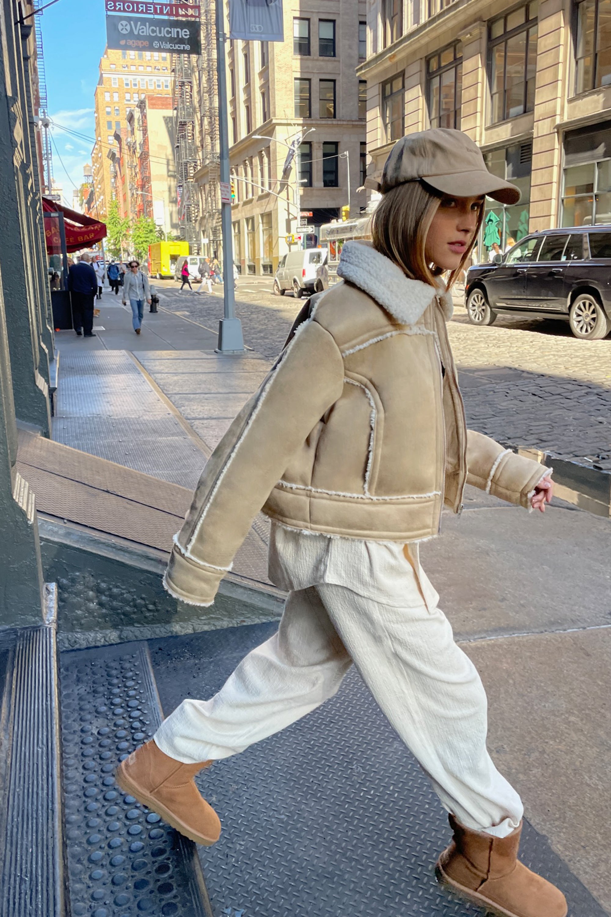 Cropped Sherpa Jacket OAK FORT