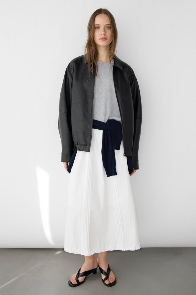 Vegan Leather Bomber Jacket | OAK + FORT