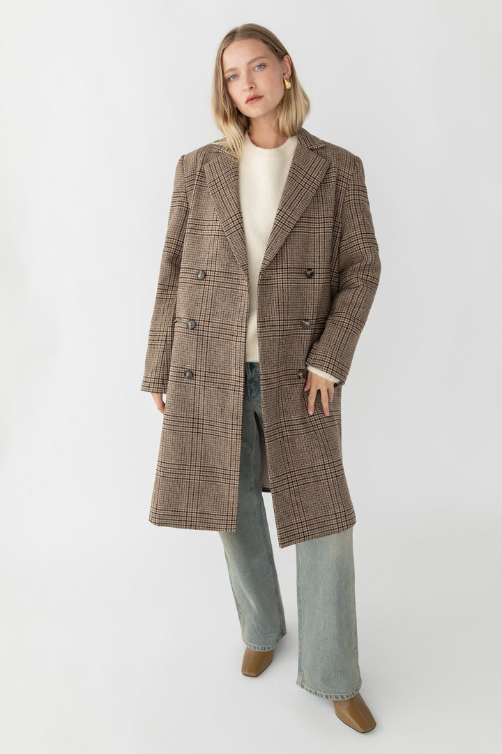 WOOL BLEND DOUBLE-BREASTED COAT