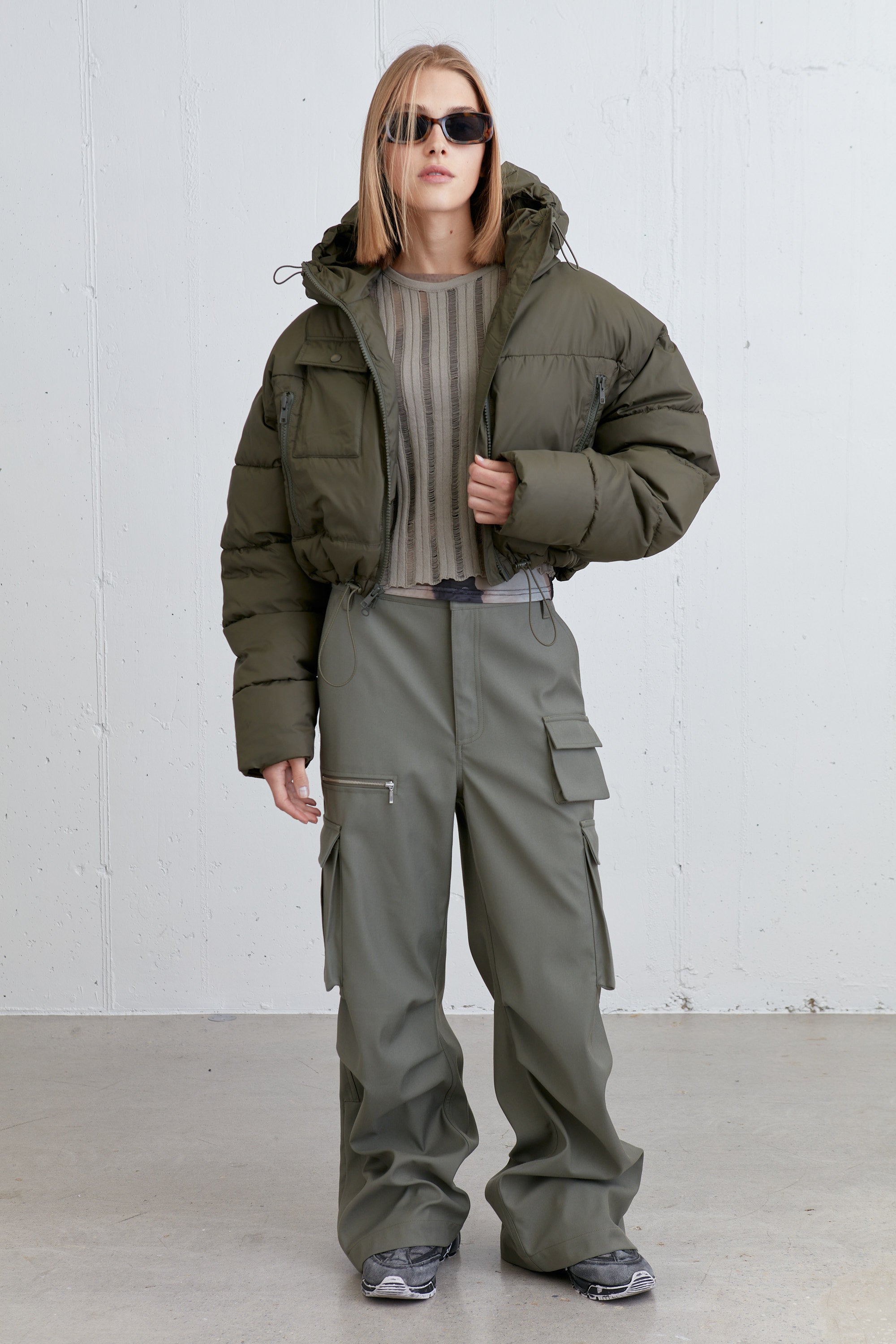 Cropped Puffer Jacket OAK FORT