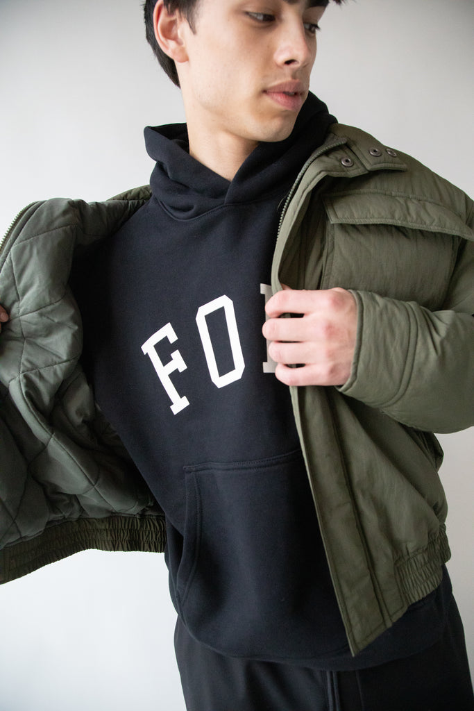 LS OVERSIZED NYLON BOMBER JACKET – OAK + FORT