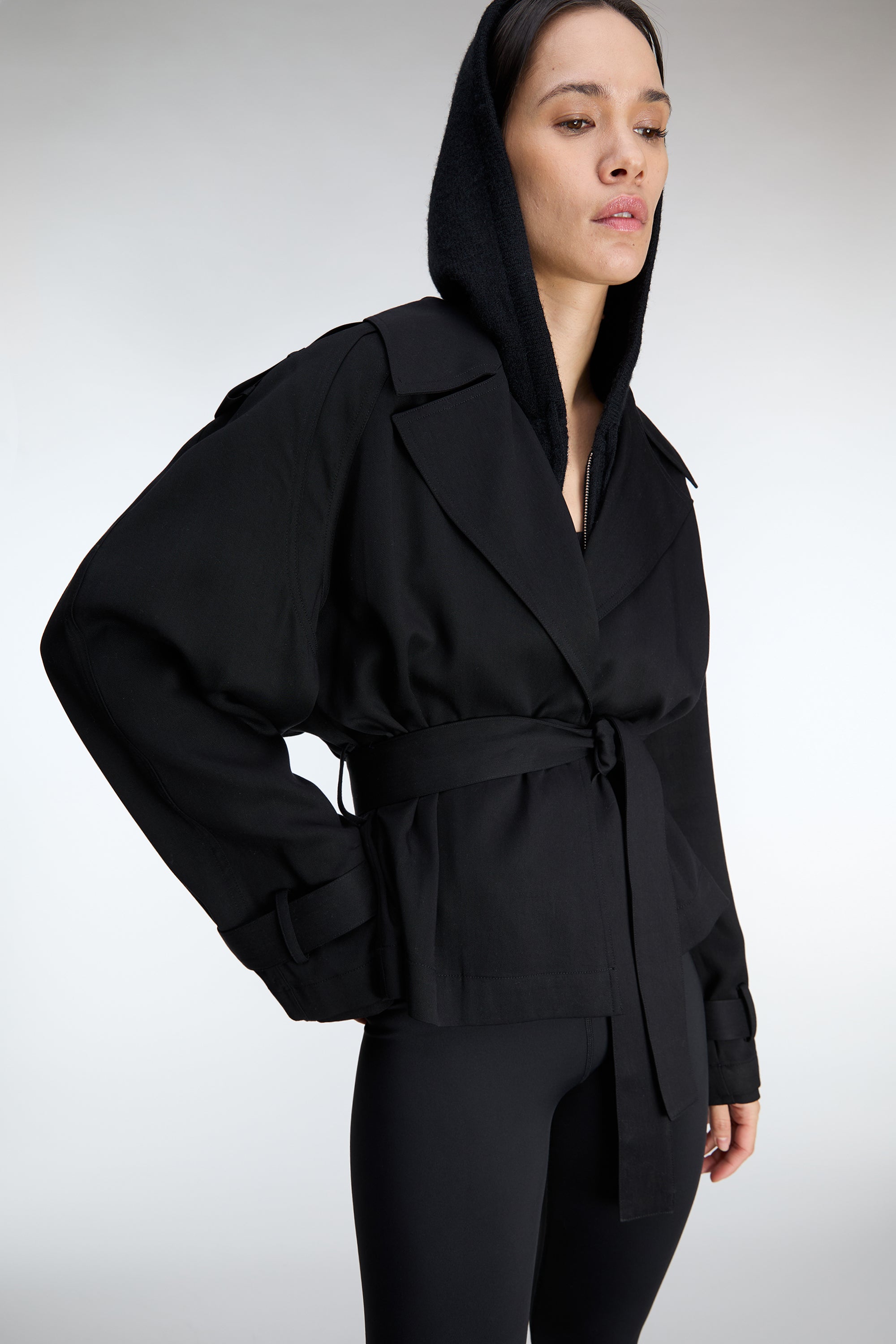 Cropped Oversized Trench Coat | OAK + FORT