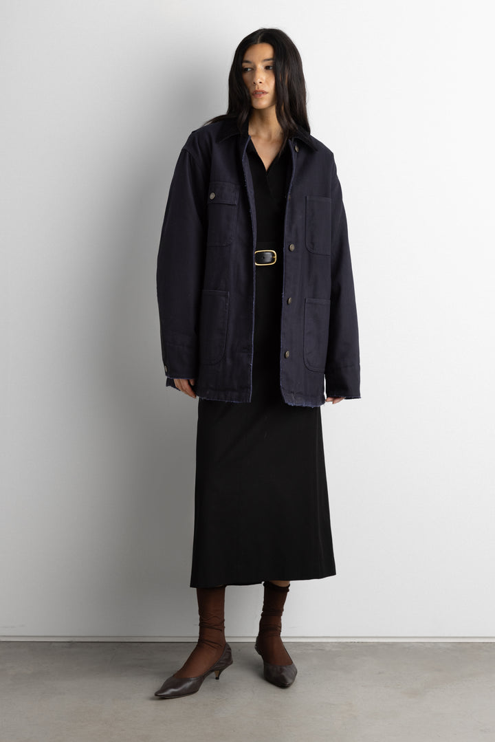 WATER RESISTANT CHORE JACKET in Navy Blazer — alternate angle