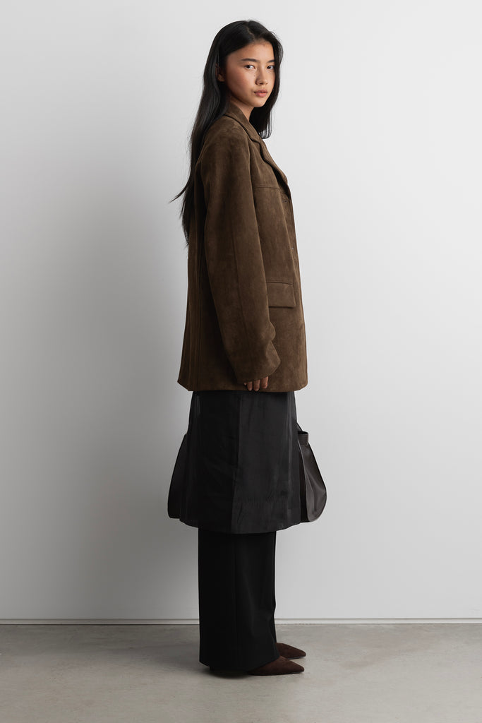 Oversized Vegan Suede Blazer | OAK + FORT