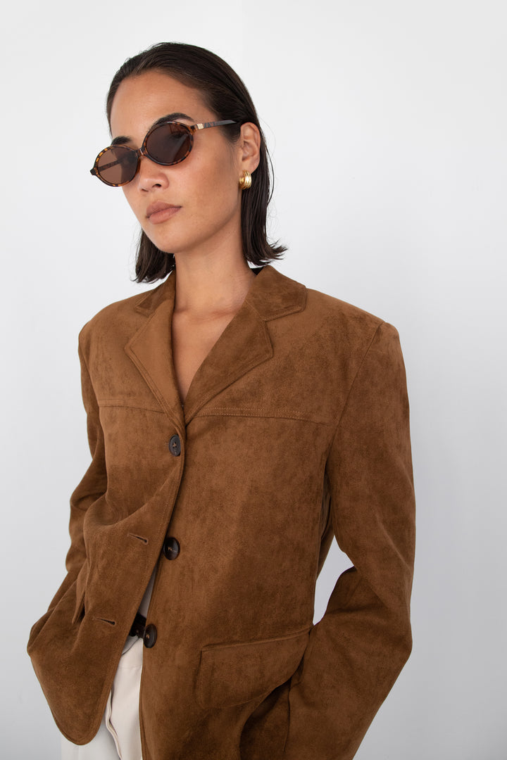 VEGAN SUEDE BLAZER