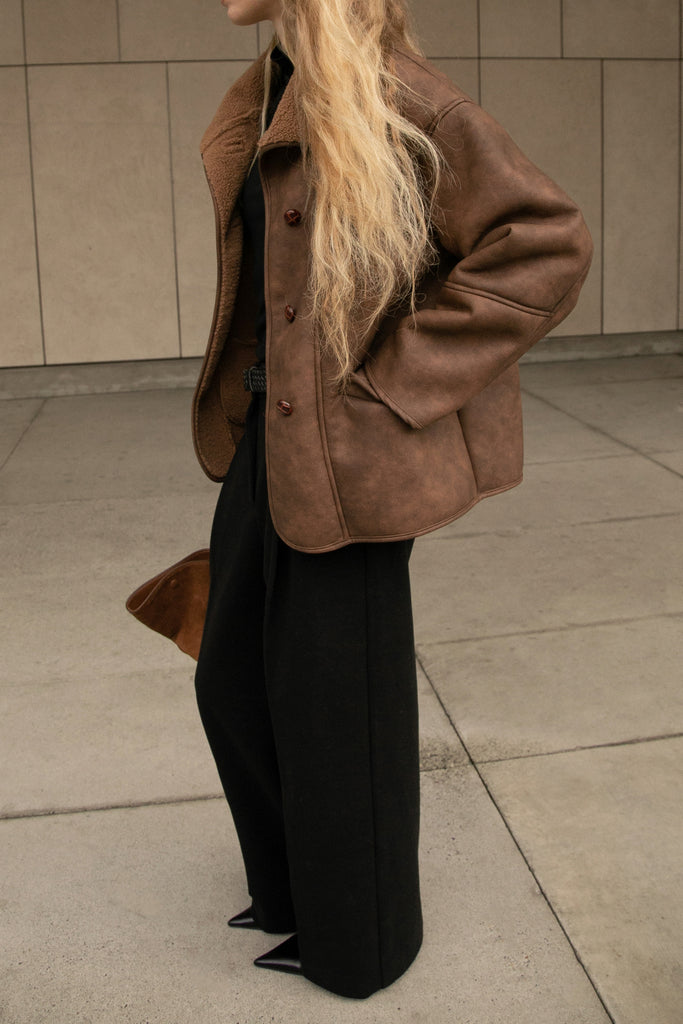 Oversized Shearling Jacket | OAK + FORT