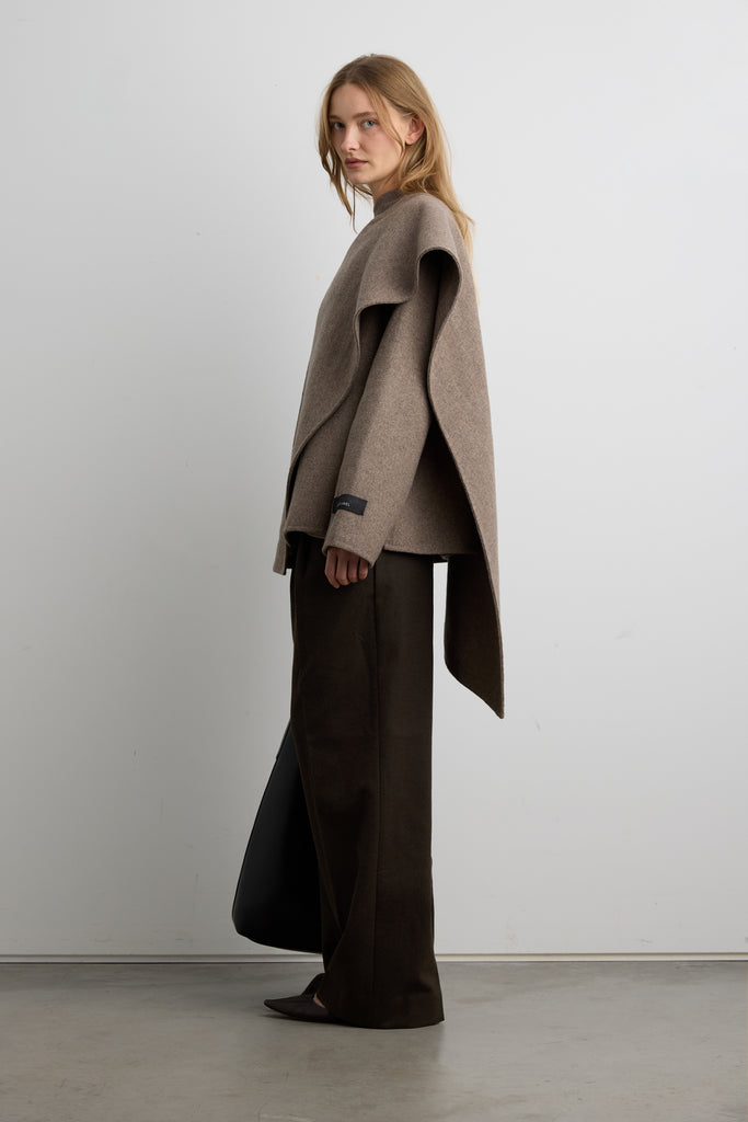 Wool Cashmere Scarf Coat | OAK + FORT