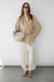 Short oversized trench coat in light beige — main image