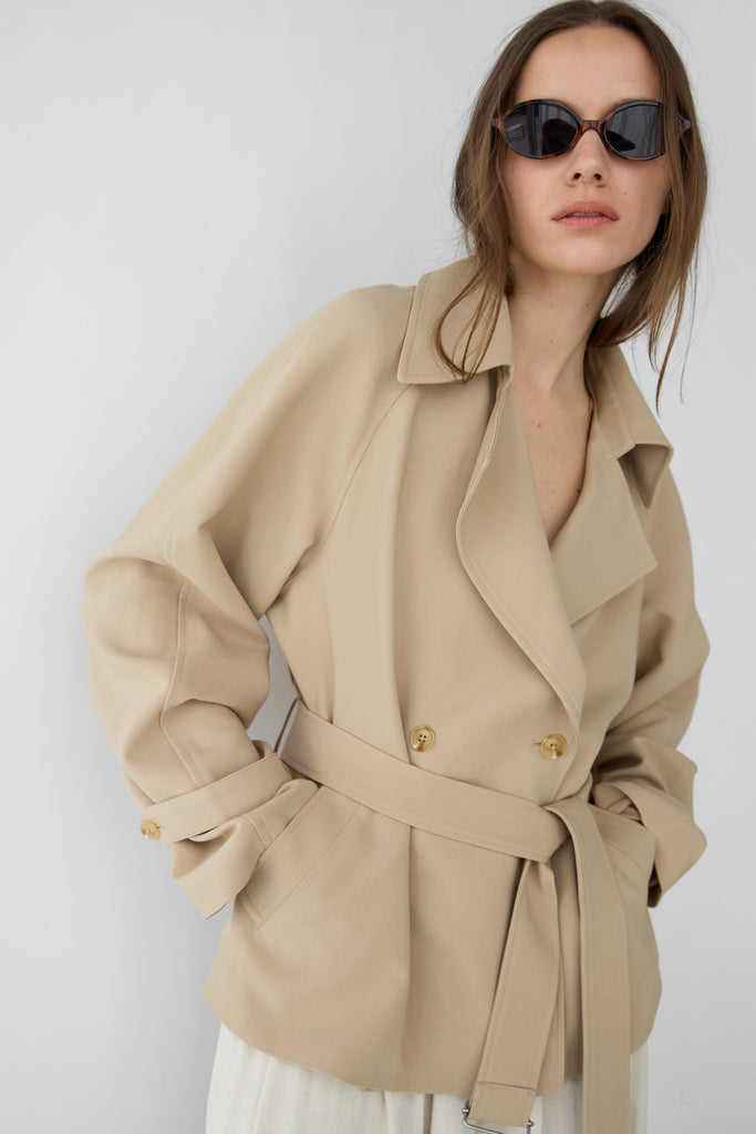 Short Oversized Trench Coat | OAK + FORT