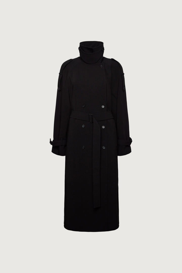 FUNNEL NECK TRENCH COAT