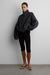 Oversized funnel neck fleece jacket in charcoal — main image