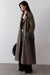 Oversized trench coat with funnel neck in tarmac — main image