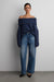 Medium wash straight leg jean in medium blue wash — main image