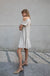 Short sleeve mockneck mini dress in pelican — main image