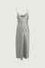 COWL NECK SATIN MIDI DRESS