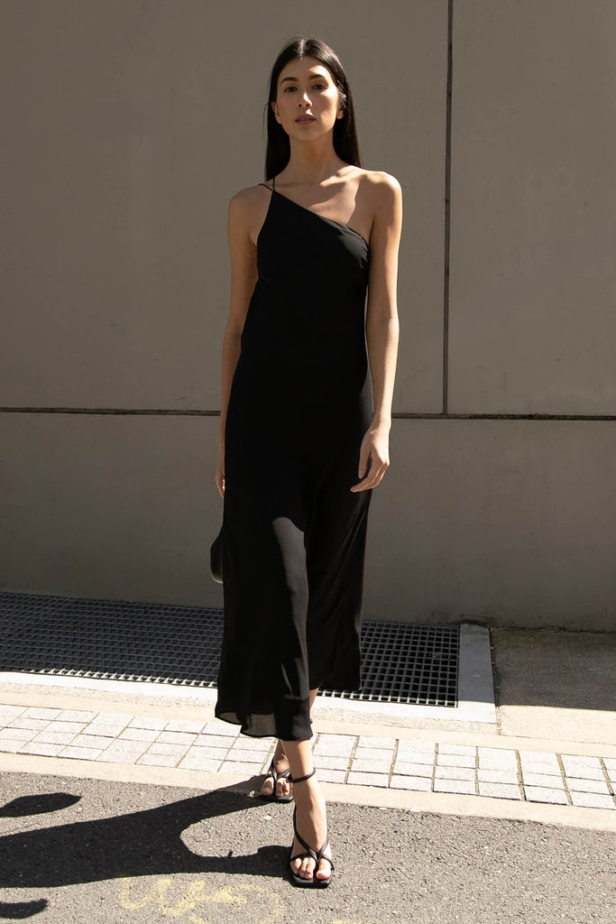 One Shoulder Midi Dress OAK FORT