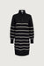 STRIPED HALF-ZIP KNIT DRESS