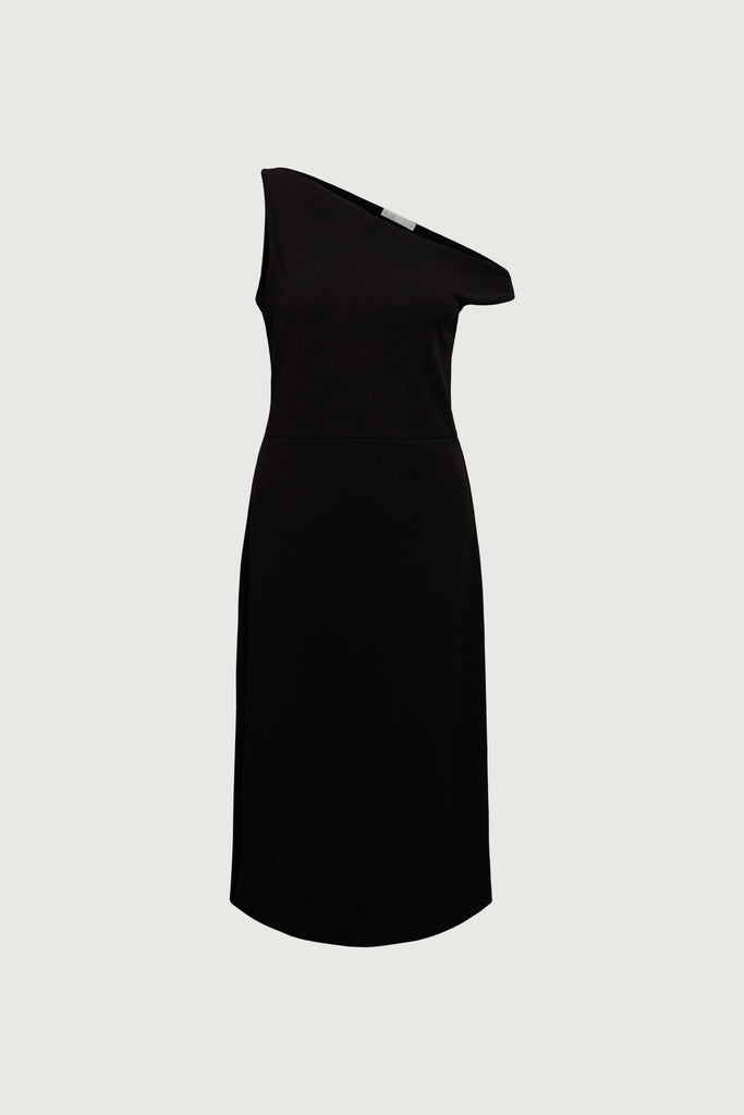Asymmetrical One Shoulder Knit Dress | OAK + FORT