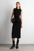 Slim fit midi dress in black — main image